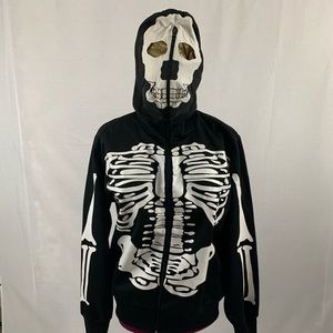 Skeleton Print Black Jacket